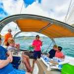 Délice de Dénébola avec le groupe de passager sur le voilier